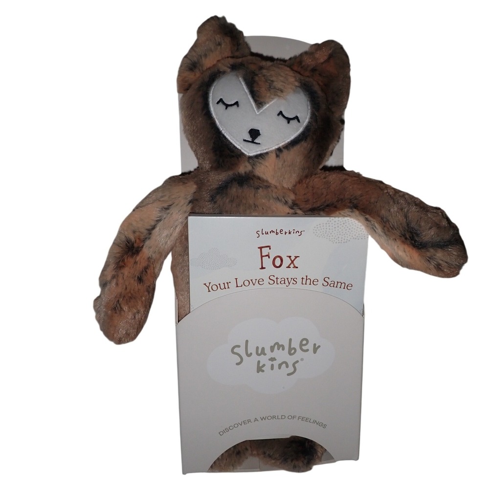 Slumberkins Woodland Fox Kin Plush Stuffed Animal Book Set Family Change 14" New